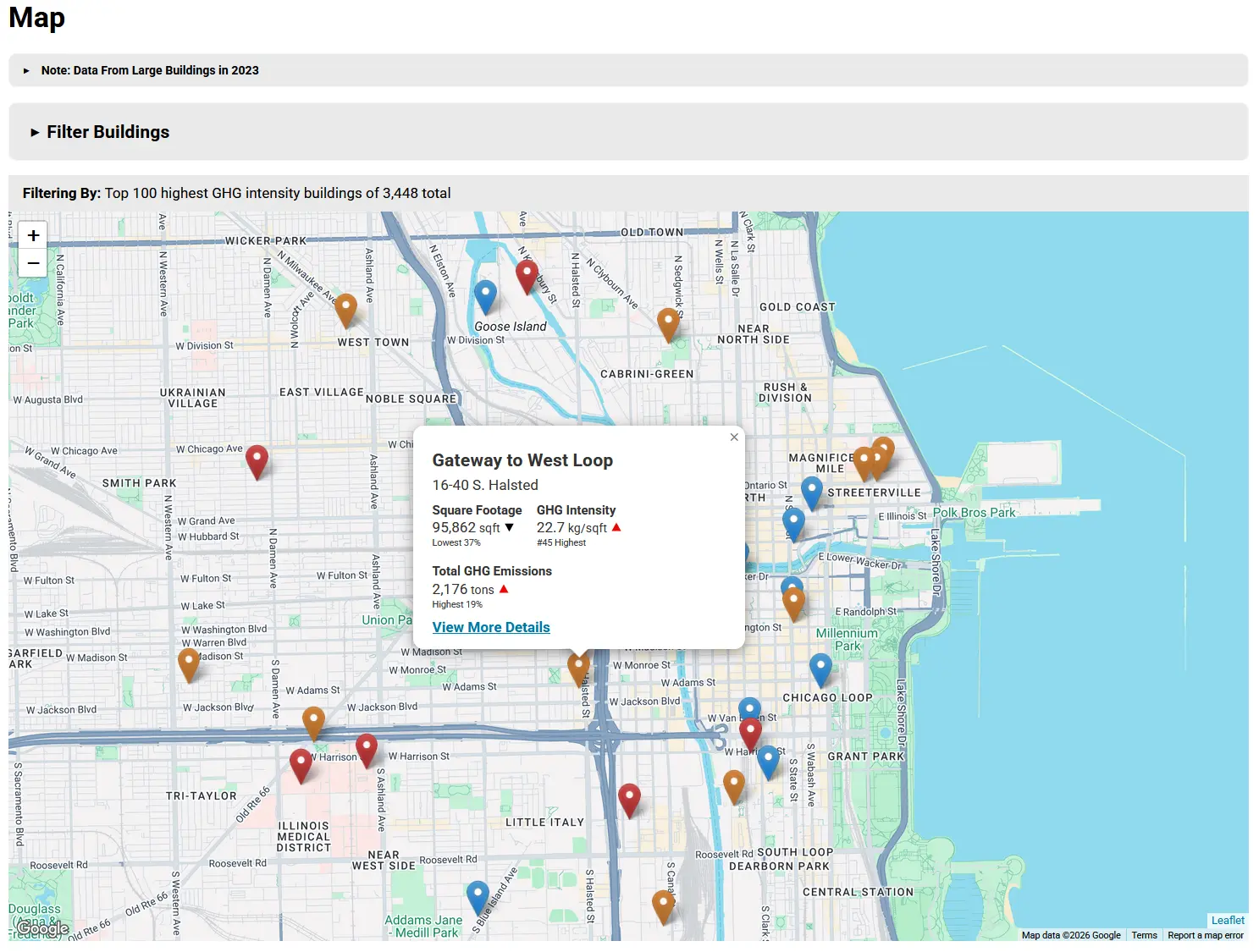 Map component showing pin in correct location after data update